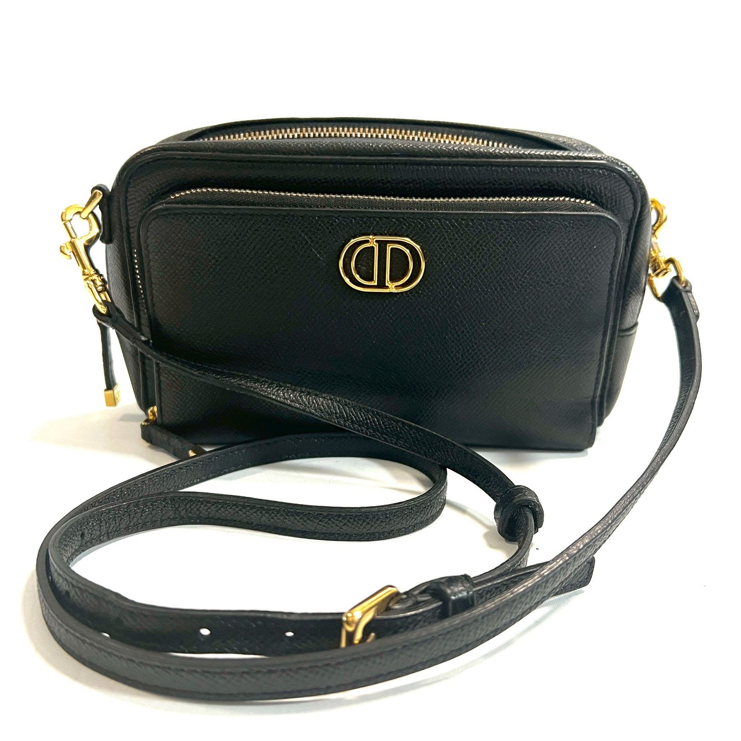 DIOR クリスチャンディオール カロ ショルダーバッグ サフィアーノ ゴールド
