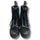 OFF-WHITE × Dr.Martens オフホワイト×ドクターマーチン　ブリーチデニムブーツ　ブラック