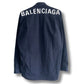 BALENCIAGA バレシンシアガ　シャツ　背面ロゴ　ネイビー