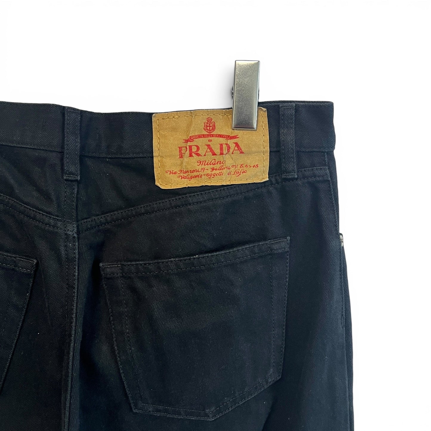 PRADA プラダ パンツ ブラック 三角ロゴプレート