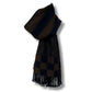 FENDI scarf Zucca pattern brown stripes