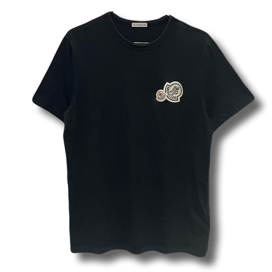 MONCLER モンクレール　Tシャツ　ダブルワッペン ブラック