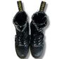 OFF-WHITE × Dr.Martens オフホワイト×ドクターマーチン　ブリーチデニムブーツ　ブラック
