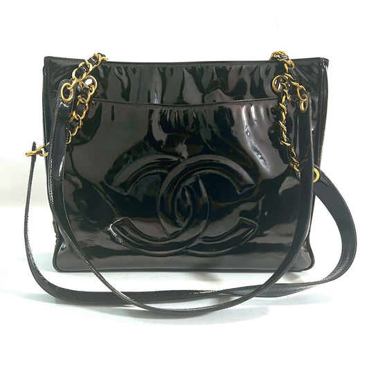 CHANEL シャネル ショルダーバッグ トート パテント デカココ