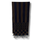 FENDI scarf Zucca pattern brown stripes