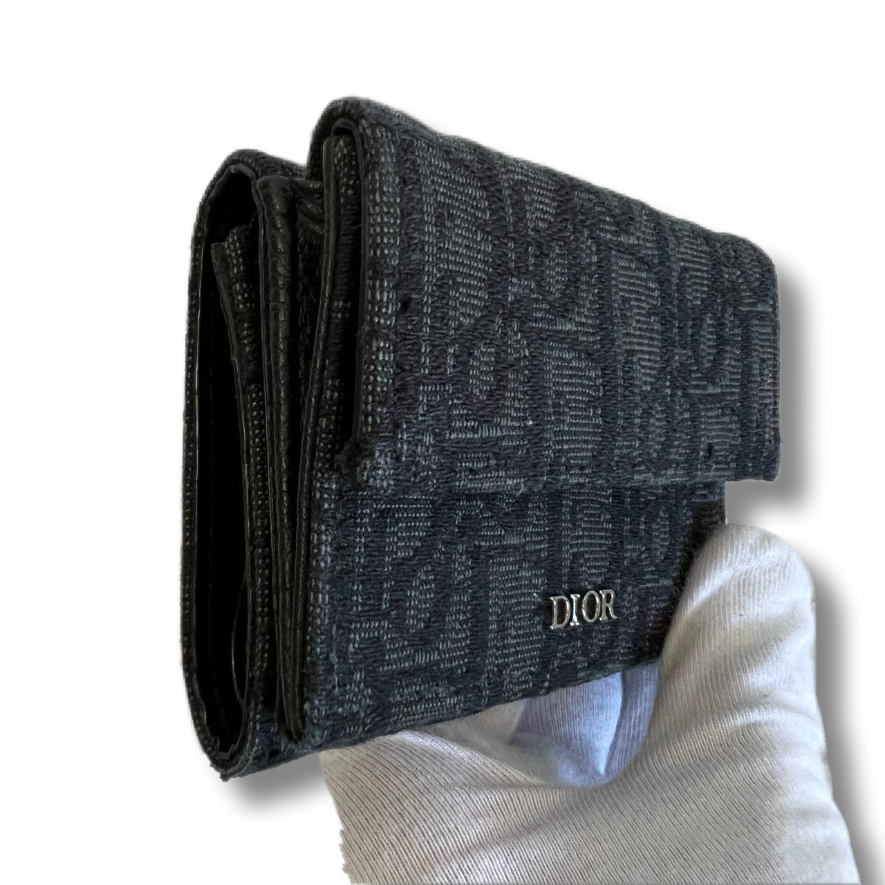 DIOR クリスチャンディオール　折り財布　オブリーク