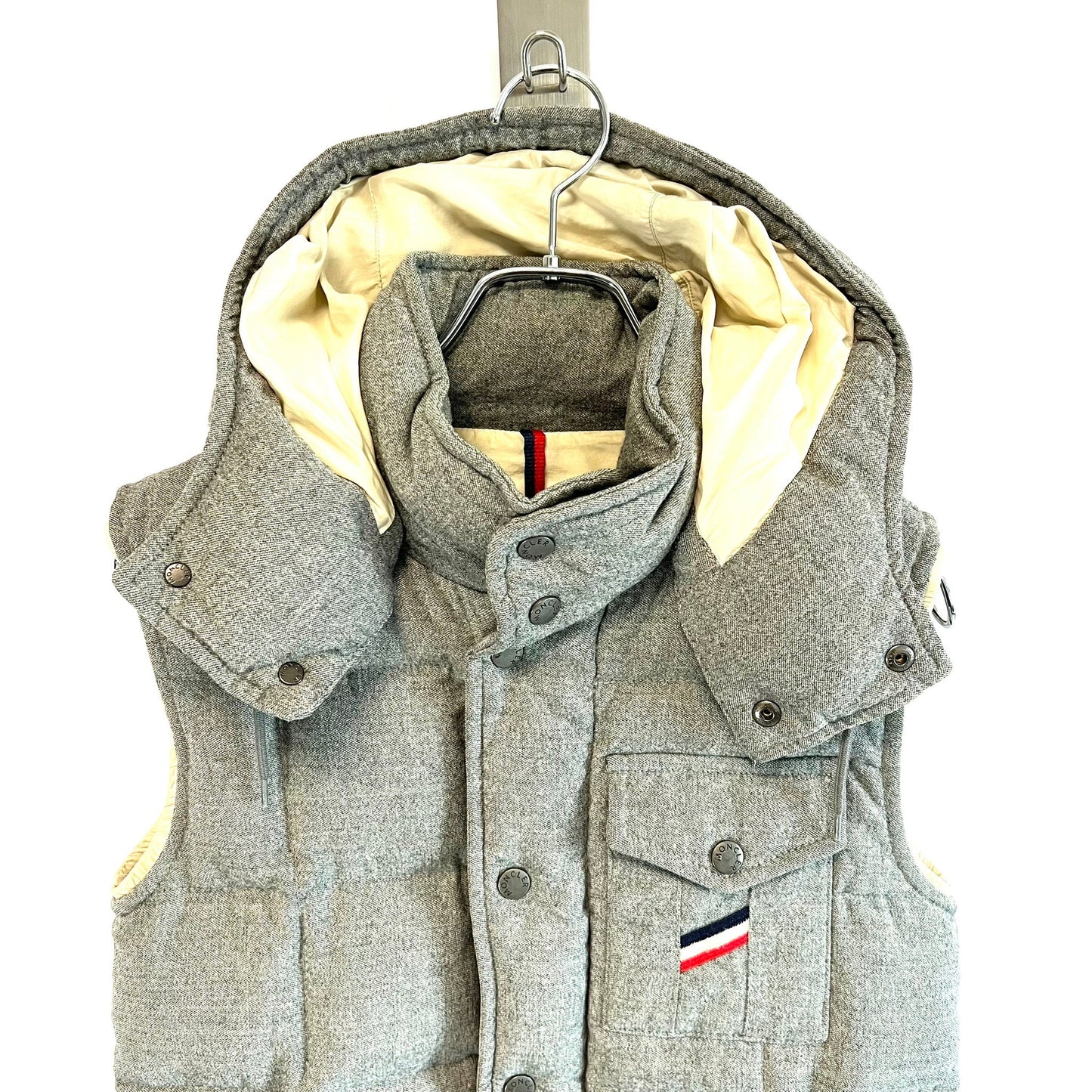 MONCLER ERAULT モンクレール ダウンジャケット ベスト フード グレー