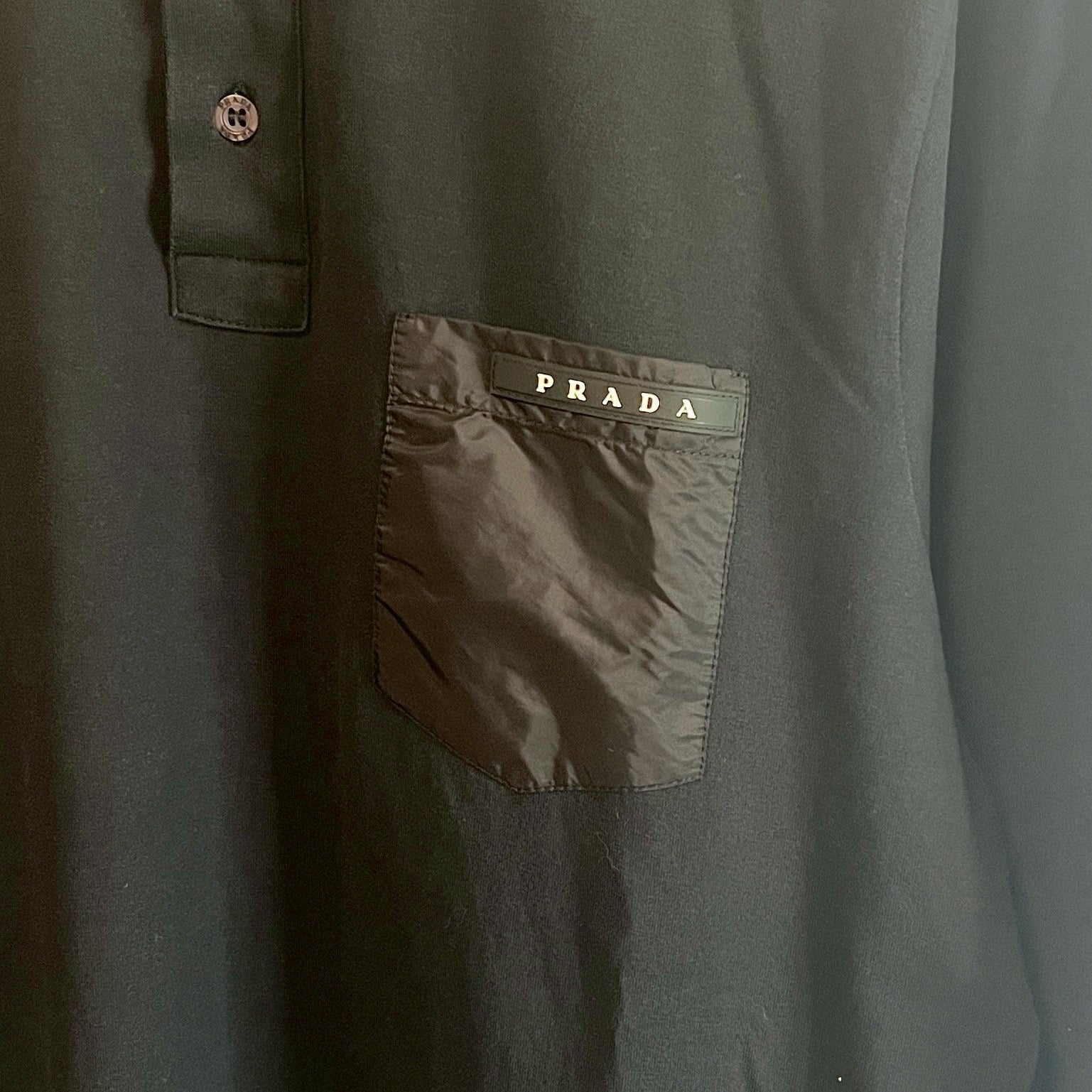 PRADA プラダ ポロシャツ 長袖 ラバーロゴ – REKNOW