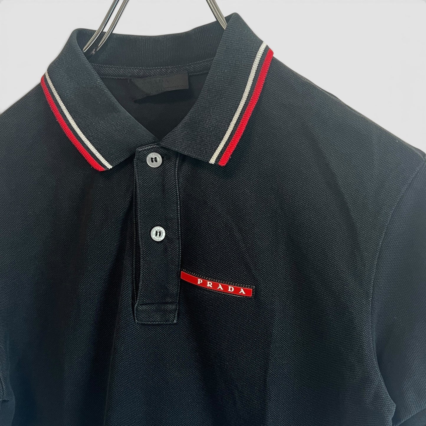 PRADA プラダ ポロシャツ ラバーロゴ