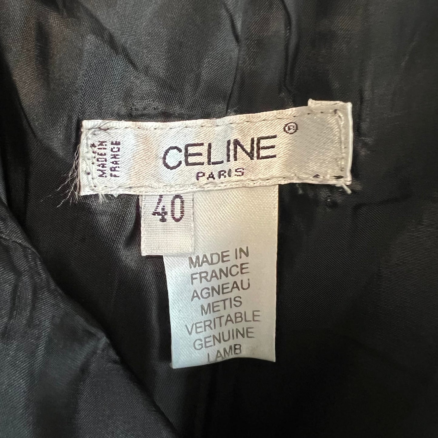 CELINE セリーヌ　レザーパンツ　ズボン　ラムレザー