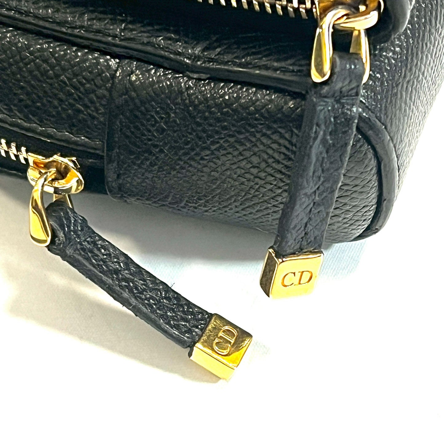 DIOR クリスチャンディオール カロ ショルダーバッグ サフィアーノ ゴールド