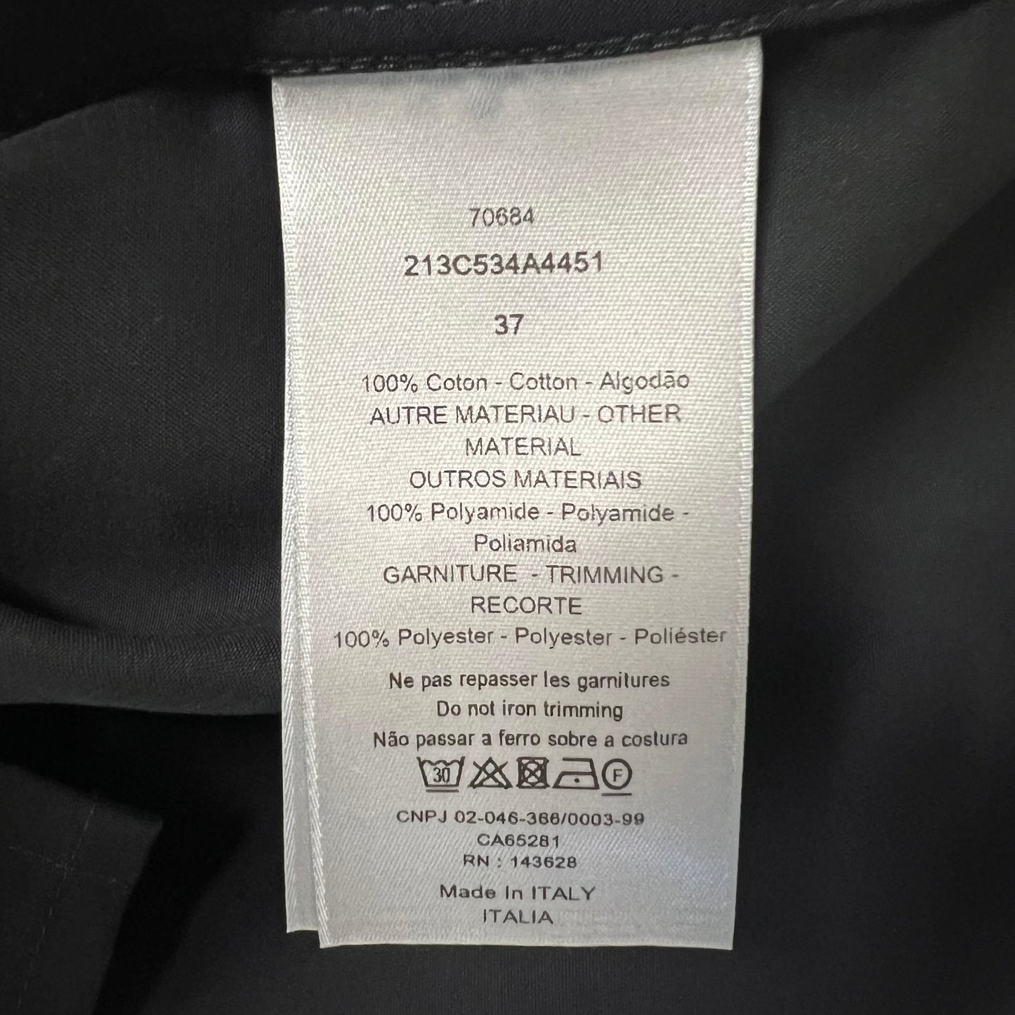 DIOR ディオール　sacai サカイ　コラボ　21AW シャツ