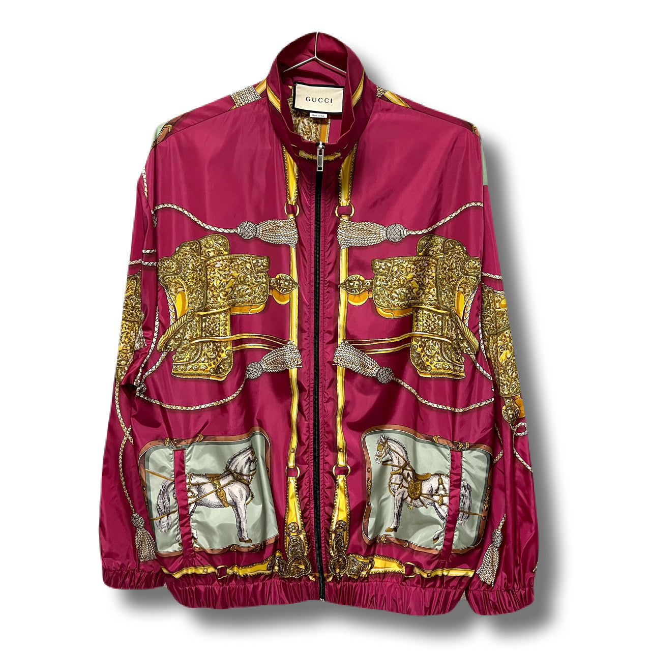 GUCCI グッチ　ナイロンジャケット　スカーフ柄