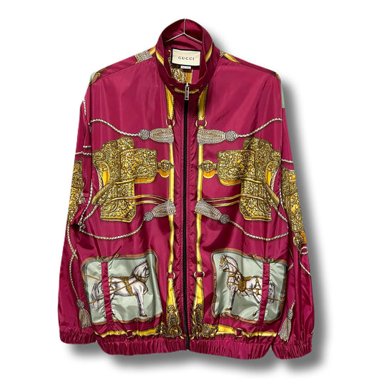 GUCCI グッチ　ナイロンジャケット　スカーフ柄