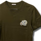 MONCLER モンクレール Tシャツ　ダブルワッペン　カーキ