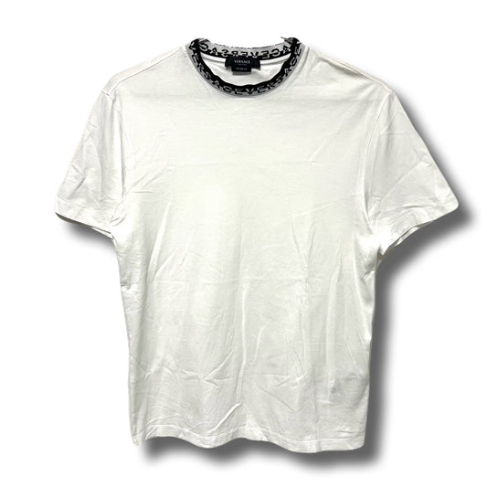 VERSACE ヴェルサーチ　ヴェルサーチェ　Tシャツ　ホワイト　モックネック
