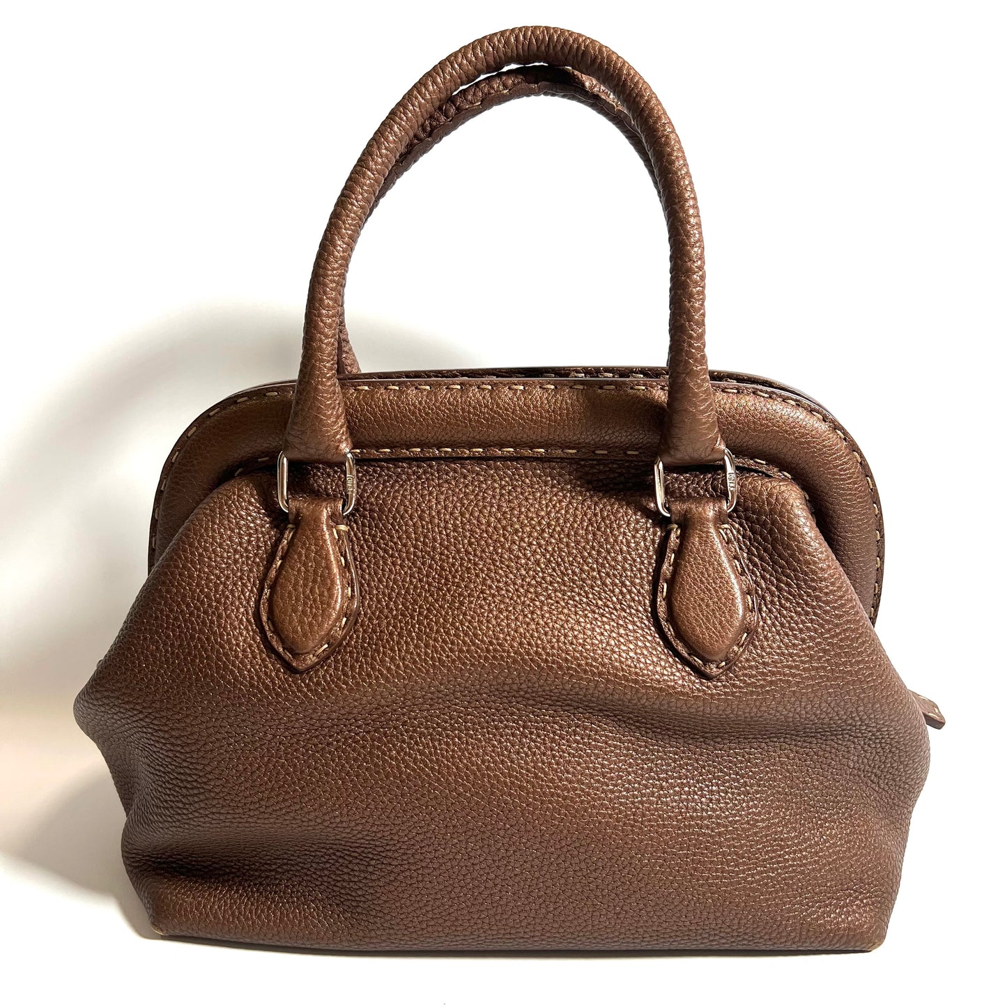 FENDI フェンディ セレリア　トートバッグ　ハンドバッグ　ブラウン