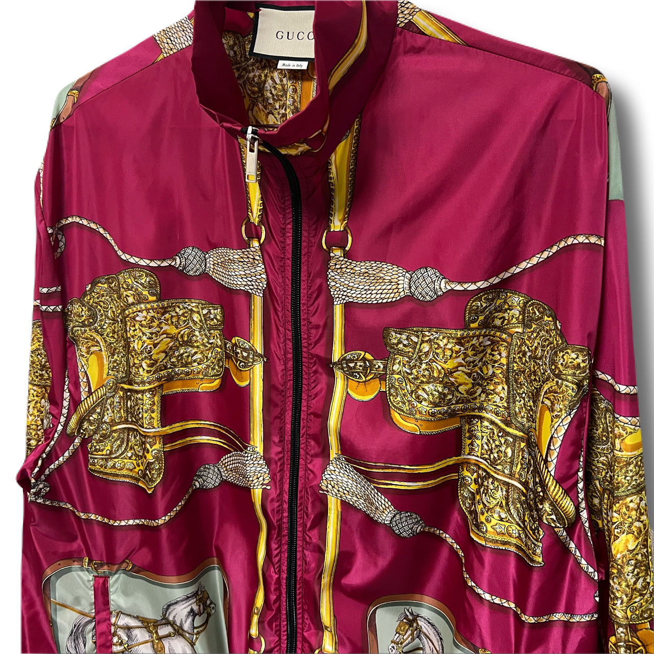 GUCCI グッチ　ナイロンジャケット　スカーフ柄