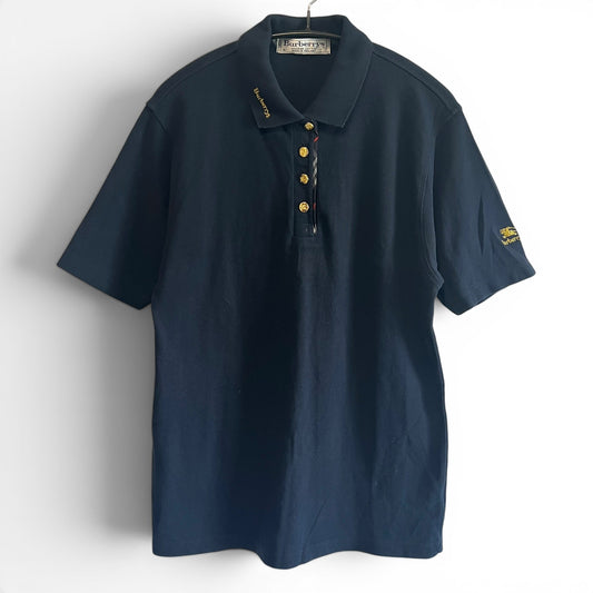 バーバリー ポロシャツ カノコ 金ボタン