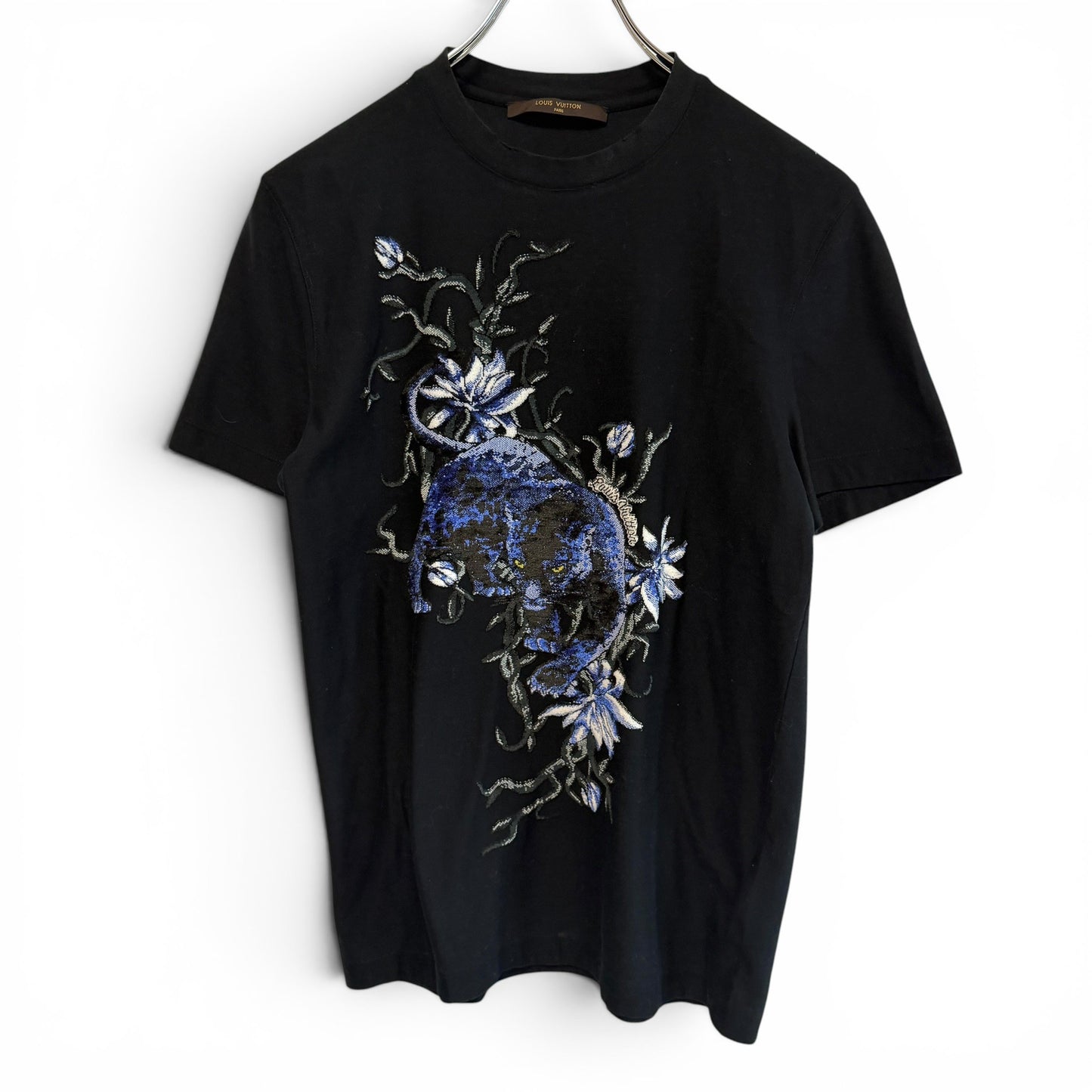 ルイヴィトン Tシャツ フローラルパンサー 刺繍