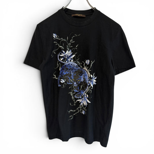 ルイヴィトン Tシャツ フローラルパンサー 刺繍
