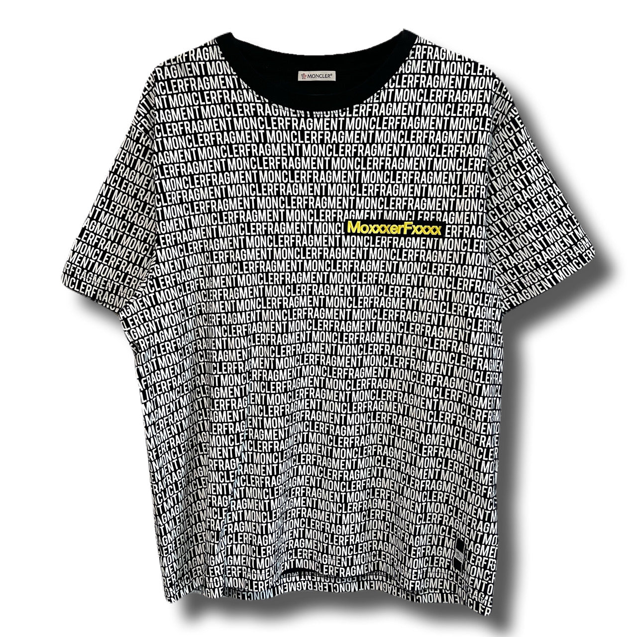 MONCLER モンクレール フラグメント Tシャツ　総柄　ブラック