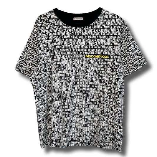 MONCLER モンクレール フラグメント Tシャツ　総柄　ブラック
