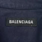BALENCIAGA バレシンシアガ　シャツ　背面ロゴ　ネイビー