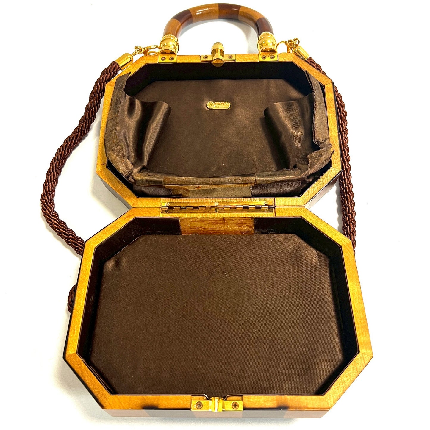 FENDI フェンディ ウッドハンドバッグ ズッキーニ 2WAY