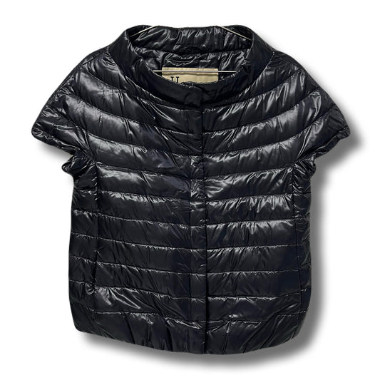 HERNO Down jacket, short sleeves, round neck