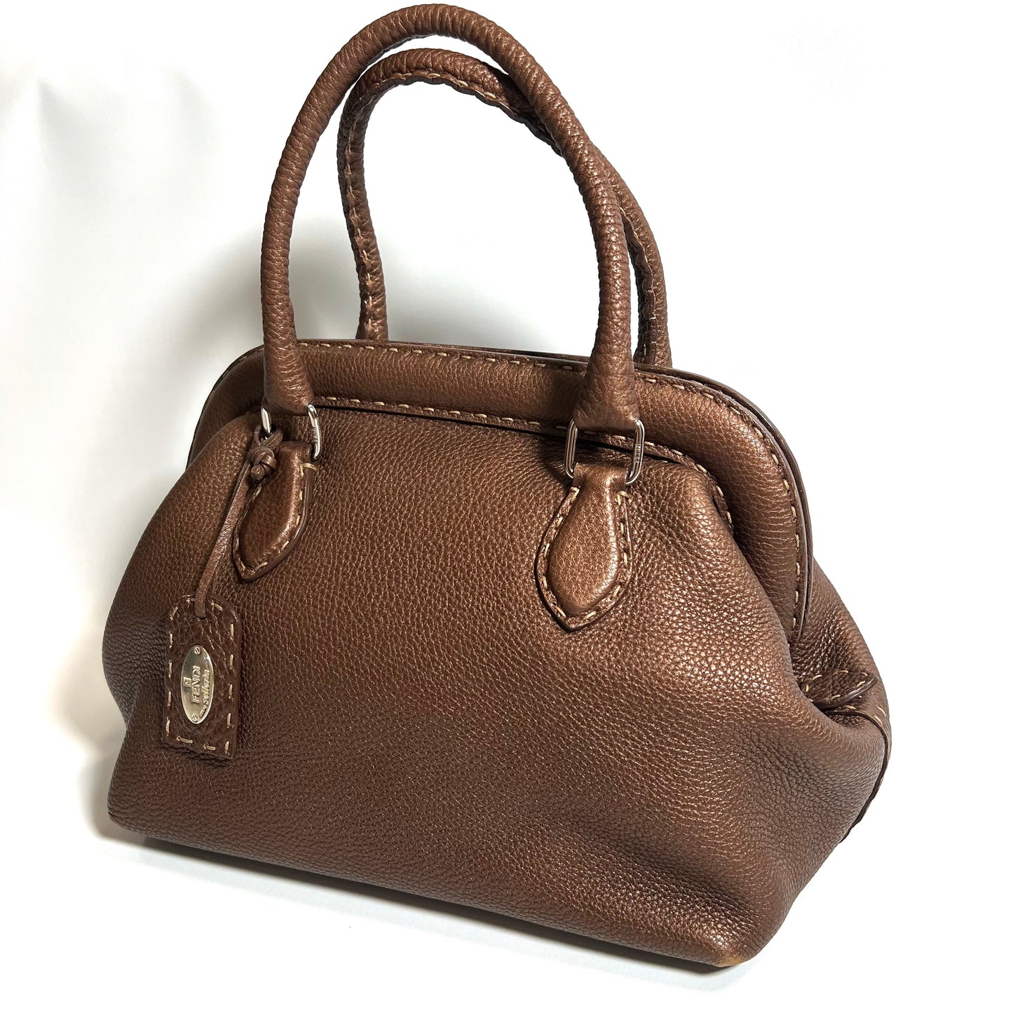 FENDI フェンディ セレリア　トートバッグ　ハンドバッグ　ブラウン