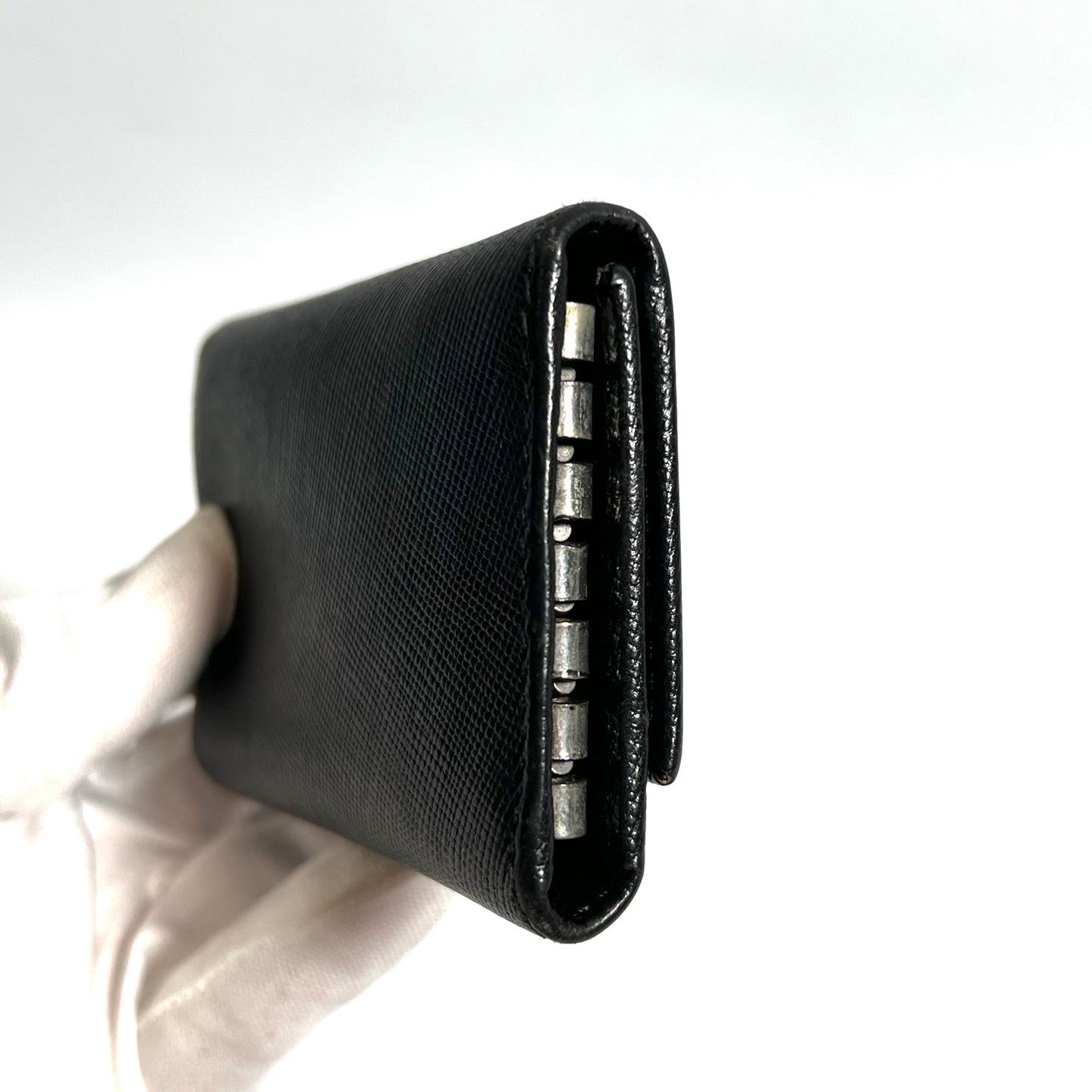 PRADA プラダ　キーケース　サフィアーノ　ブラック　6連