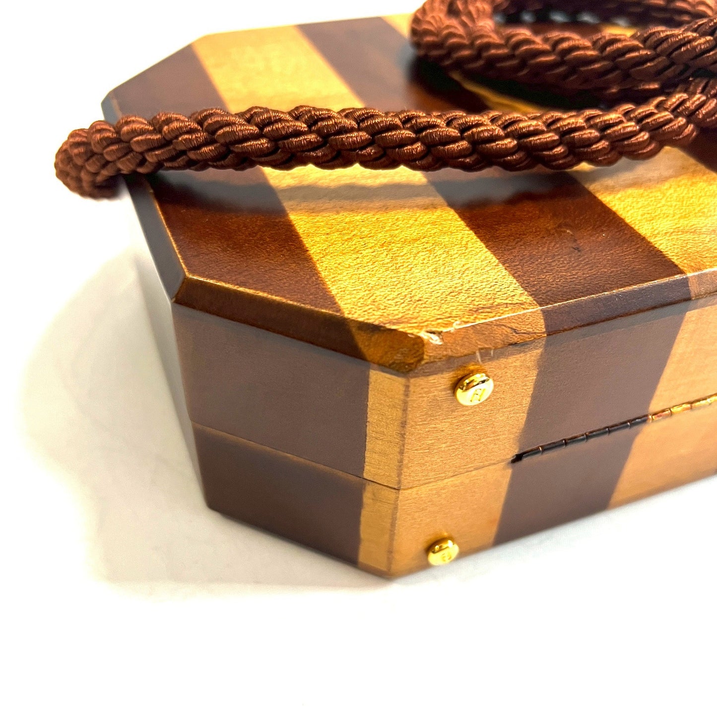FENDI フェンディ ウッドハンドバッグ ズッキーニ 2WAY