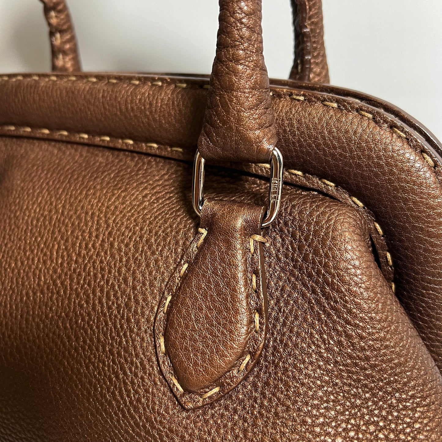 FENDI フェンディ セレリア　トートバッグ　ハンドバッグ　ブラウン
