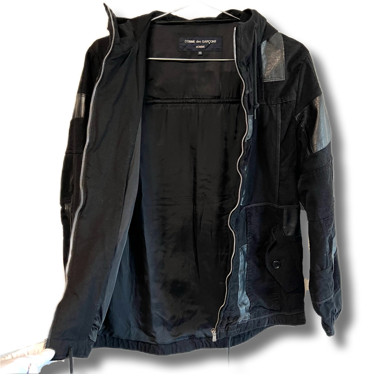 コムデギャルソンオム　18aw フードジャケット　パーカー　パッチワーク