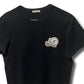 MONCLER モンクレール Tシャツ　ブラック　ダブルワッペン