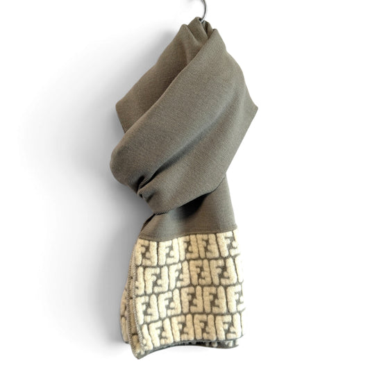 FENDI フェンディ マフラー ズッカ柄 ウール