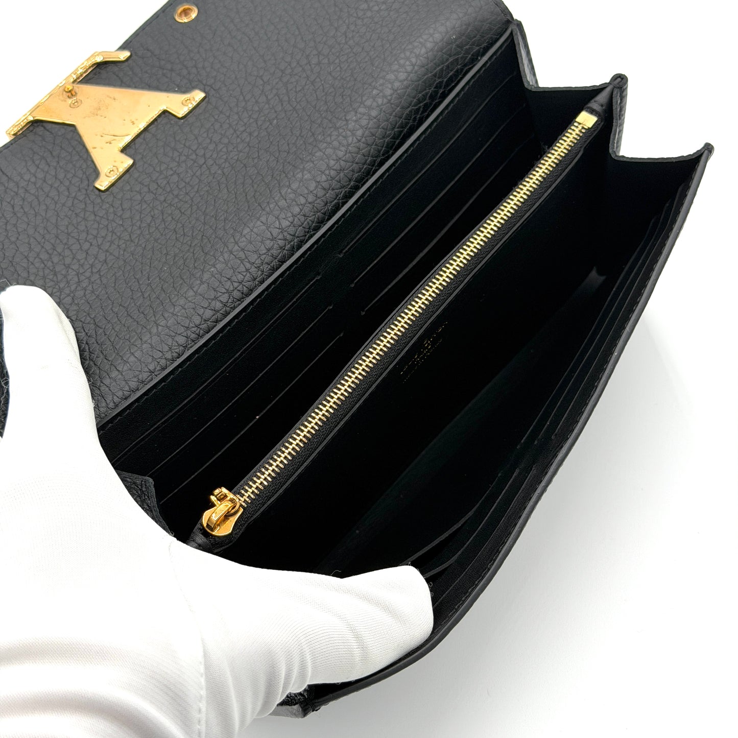 ルイヴィトン 長財布 ポルトフォイユ カプシーヌ スタッズ