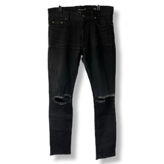 SAINT LAURENT Saint Laurent 16aw Eddie period black denim distressed jeans