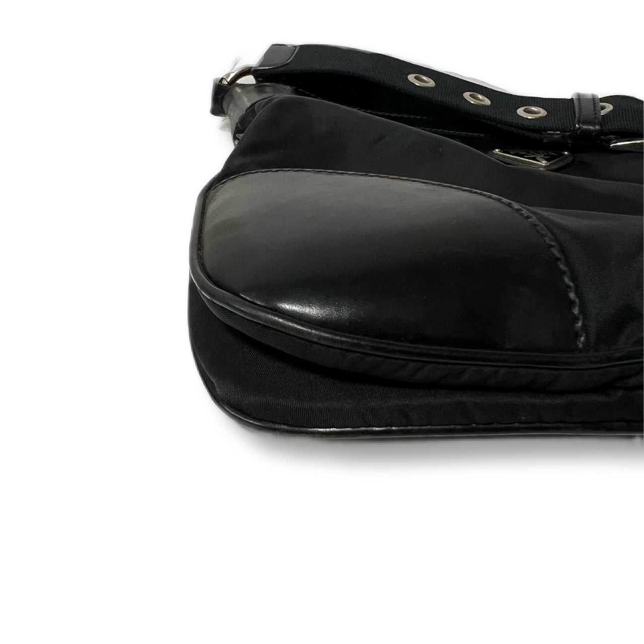 PRADA プラダ　ショルダーバッグ　ナイロン　ポコノ　レザー　サコッシュ　ブラック