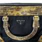 PRADA TESSUTO LIZAR handbag shoulder bag leather nylon