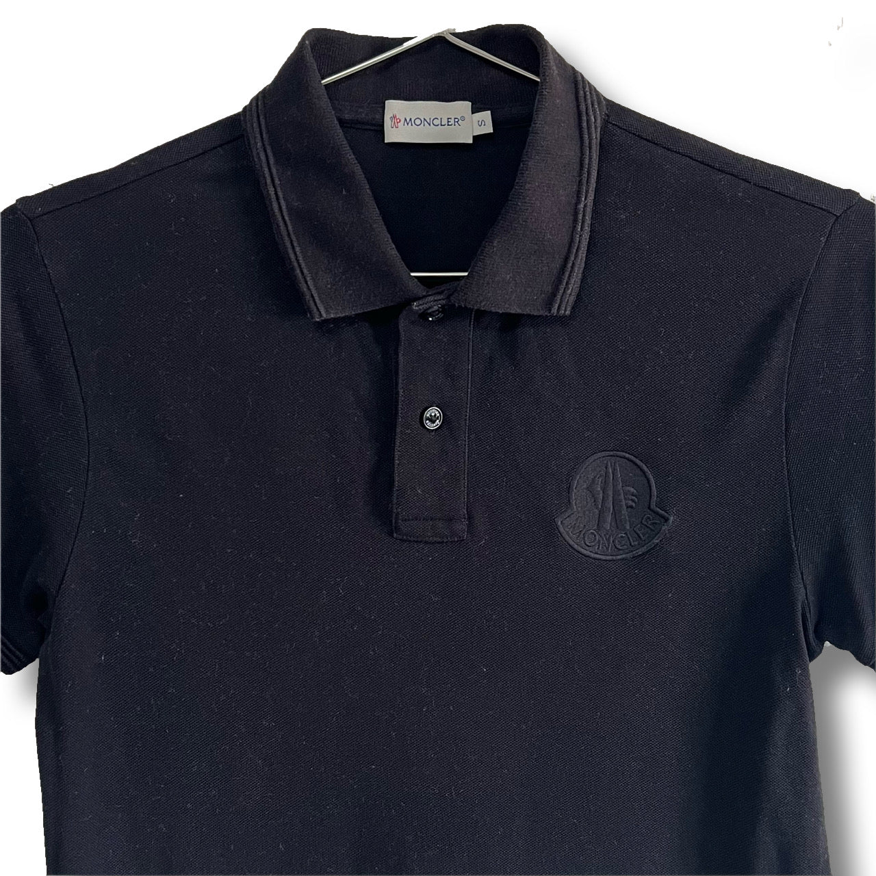 MONCLER モンクレール　ポロシャツ　ブラック　ワッペン