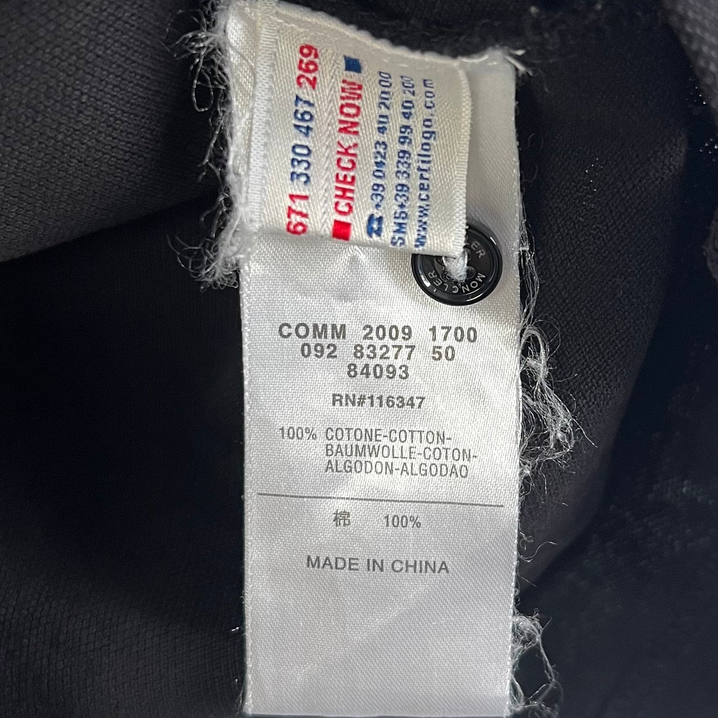 MONCLER モンクレール　ポロシャツ　ブラック　ワッペン