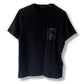 PRADA Prada T-shirt in black nylon with chest pocket and logo plate