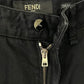 FENDI Pants Bottoms Black Denim Chinos Patch
