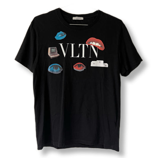 VALENTINO ヴァレンティノ　Tシャツ　ブラック　唇