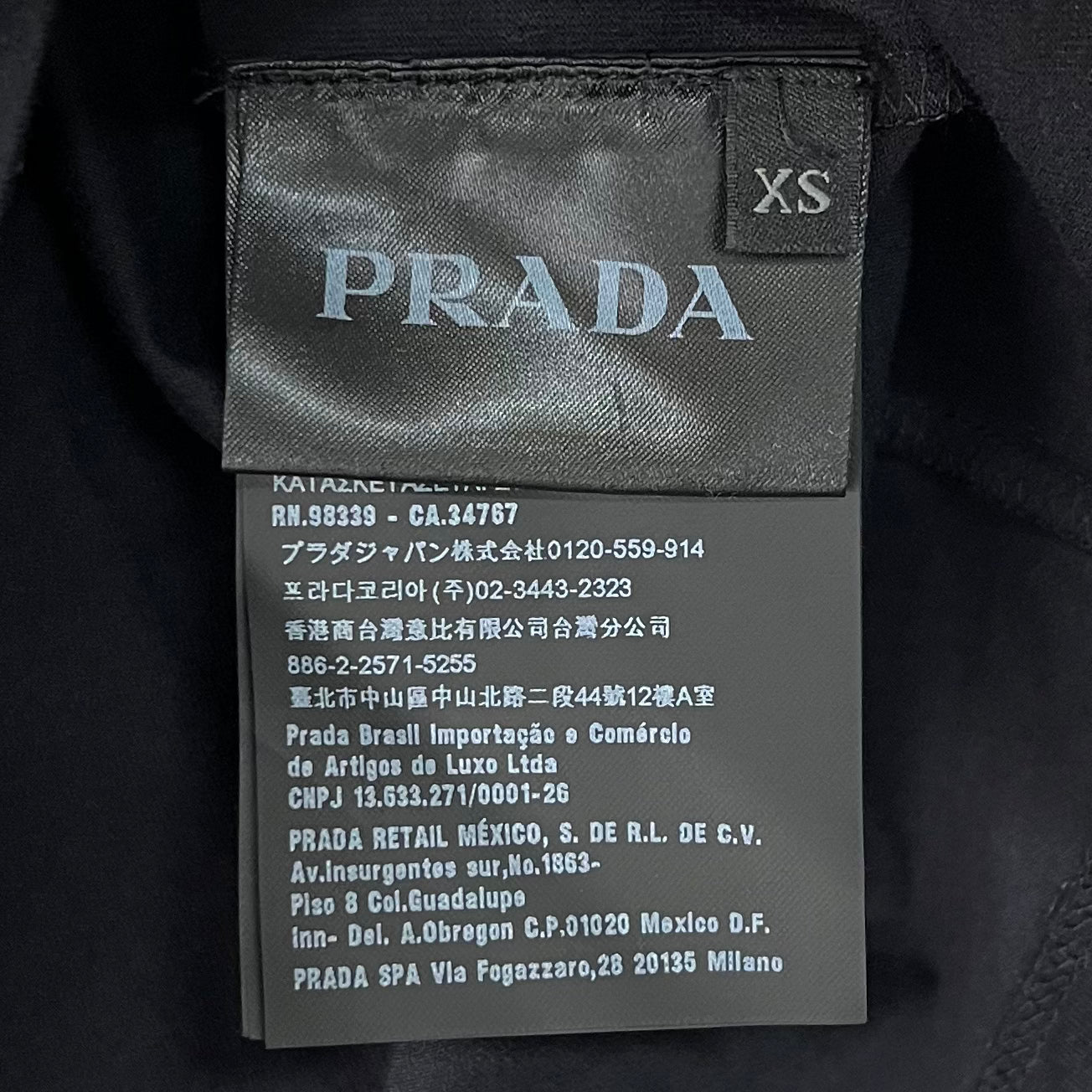 PRADA Prada T-shirt in nylon, black