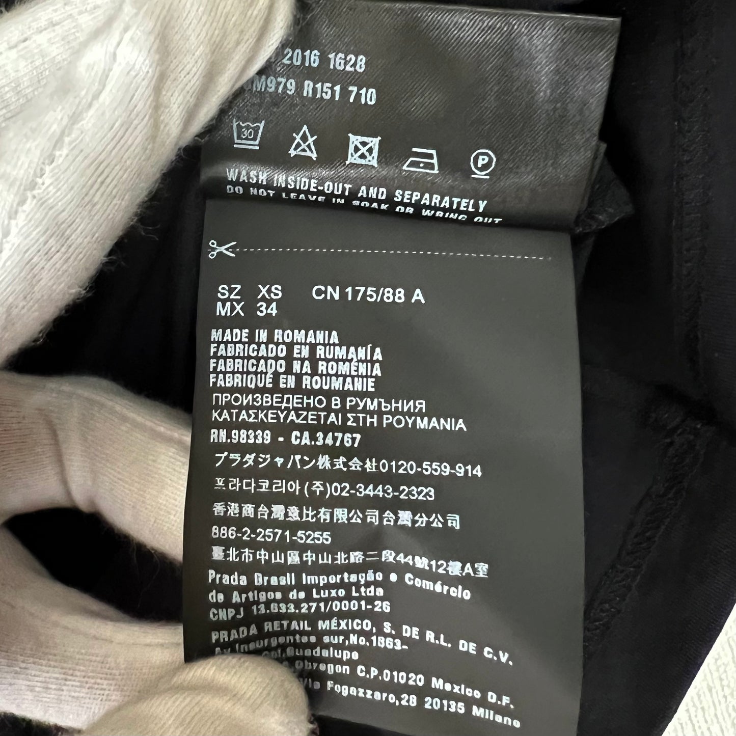 PRADA Prada T-shirt in nylon, black