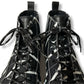 VALENTINO ヴァレンティノ　ハイカットスニーカー　総柄　ロゴプリント　ブラック　美品