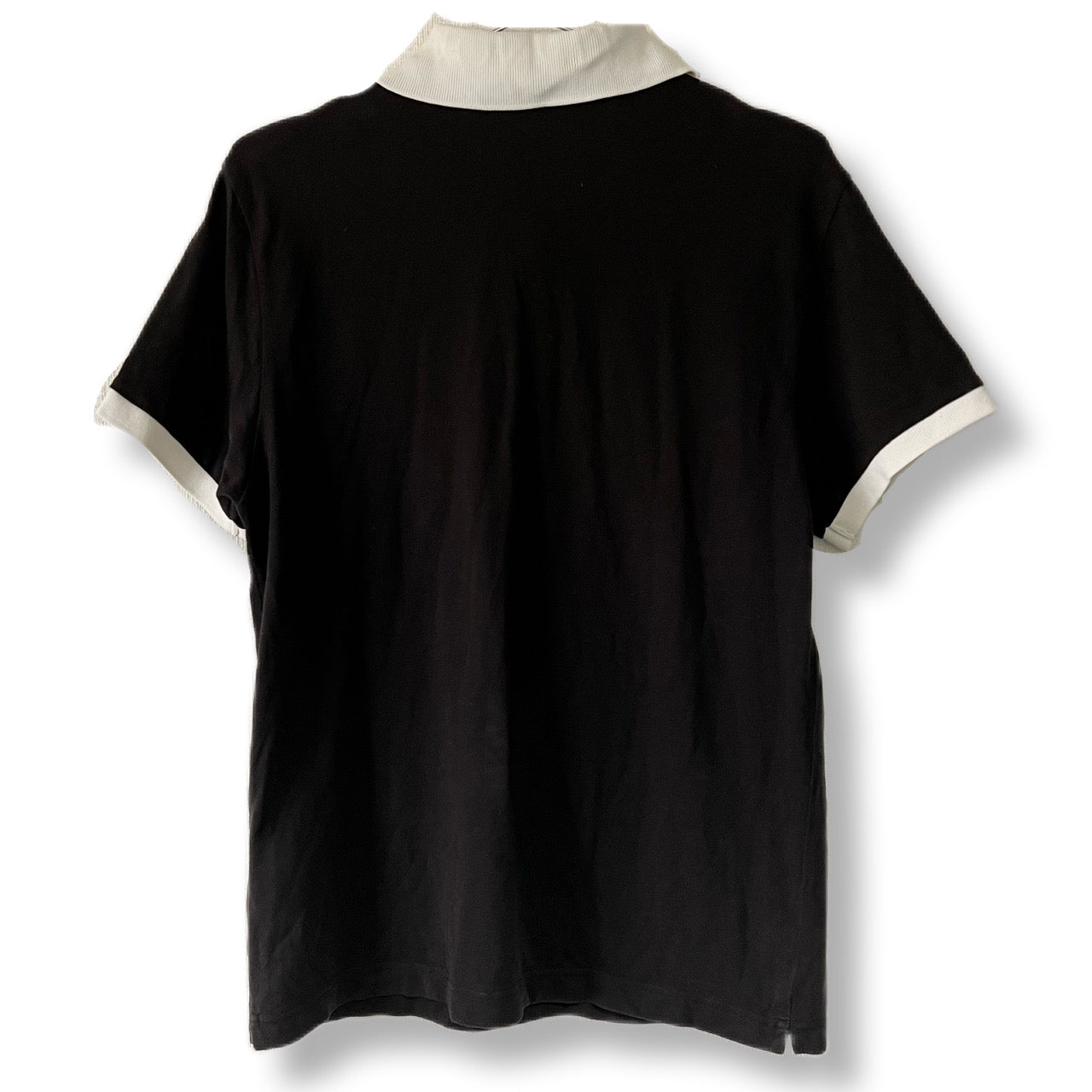 MONCLER Polo shirt with collar logo in black